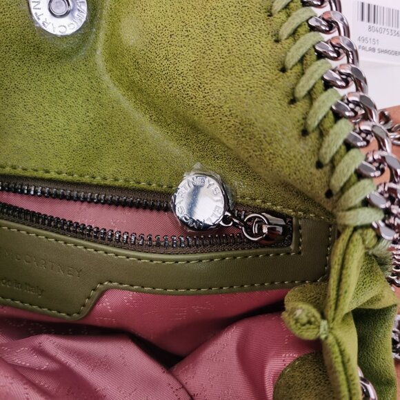 STELLA MCCARTNEY Falabella Tote Bag Teal Kiwi Green - Picture 9 of 10